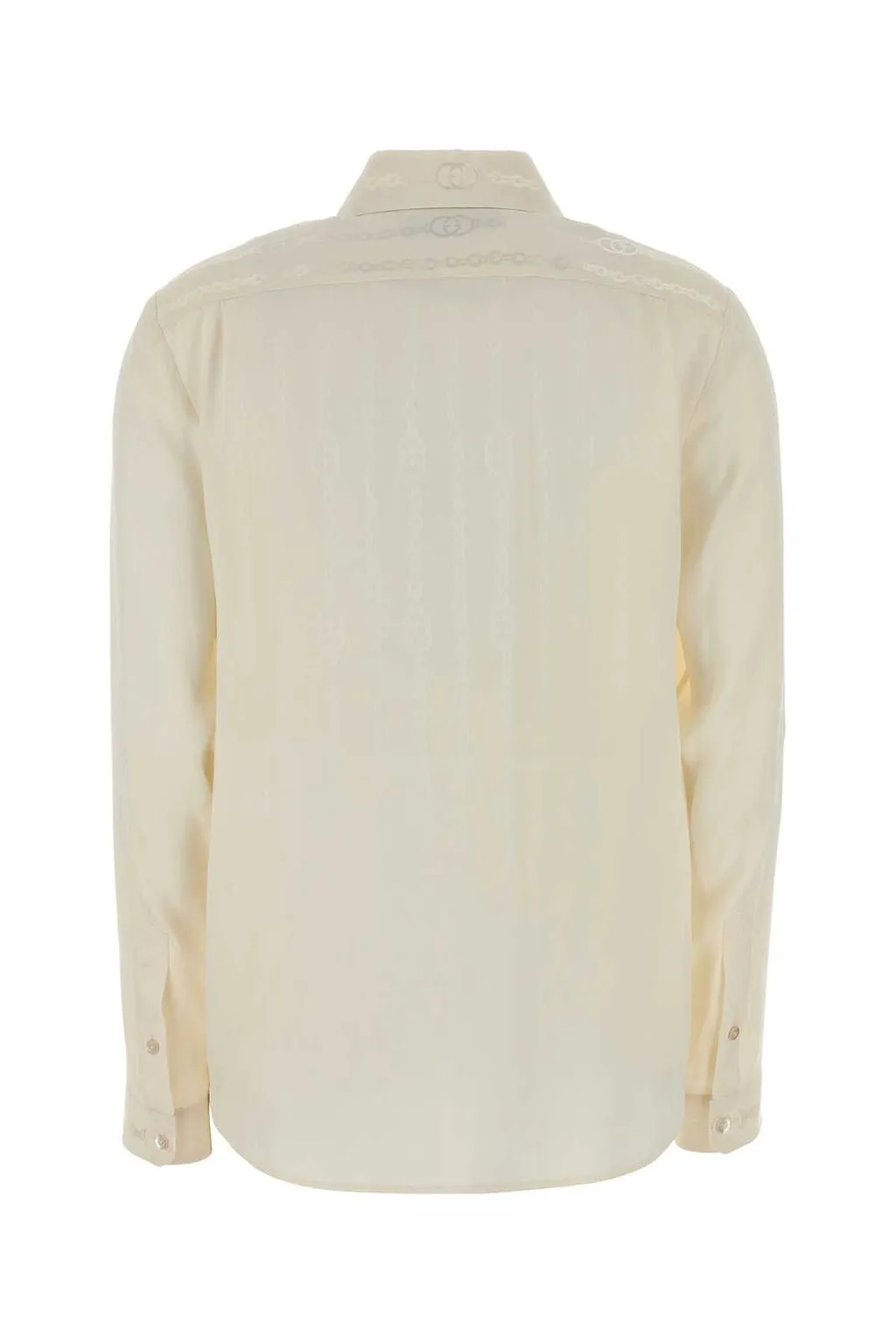 Gucci Monogram Crepe Long-Sleeve Shirt