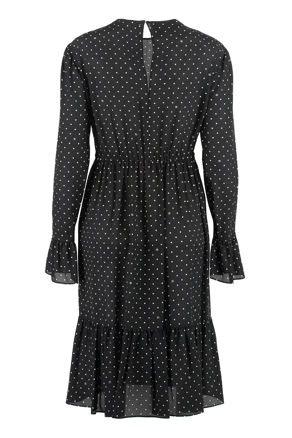 Gucci Polka-Dot Long-Sleeve Dress