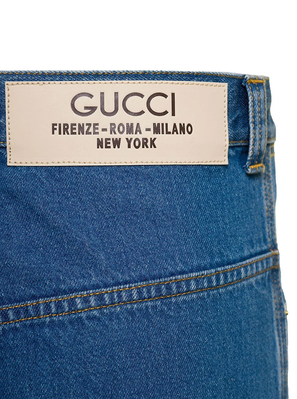 Gucci Raw Cut Hem Wide Leg Jeans