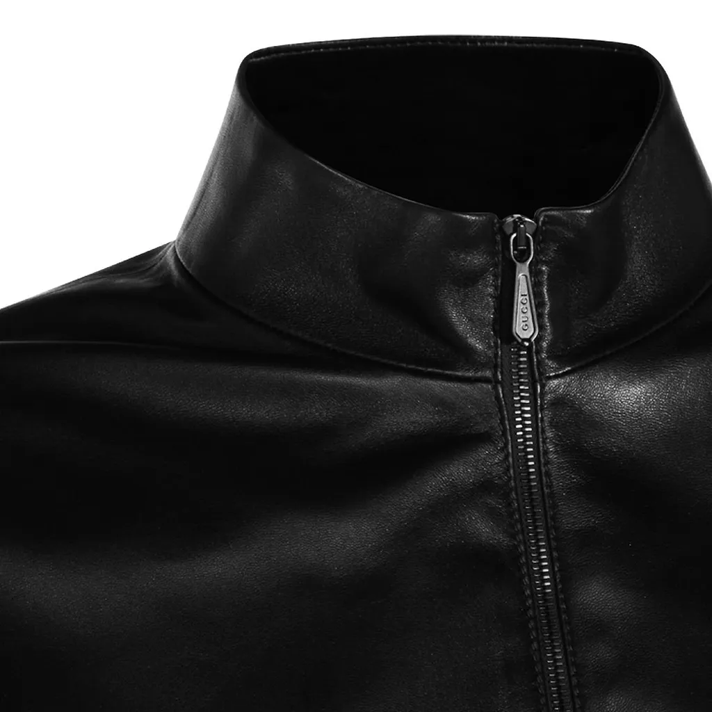 Gucci Soft Leather Bomber Jacket