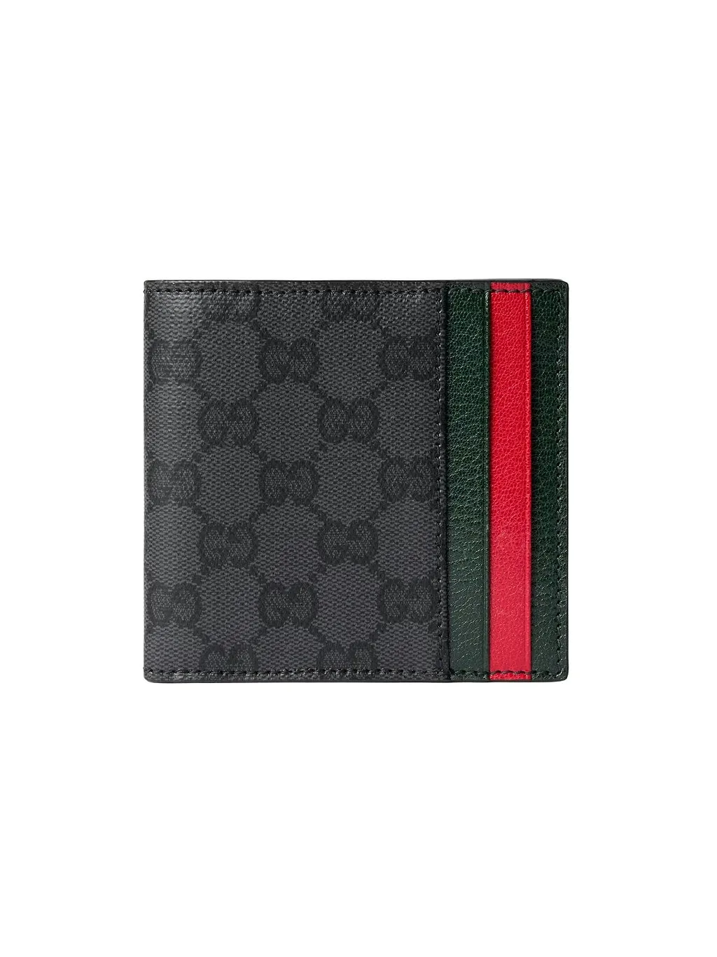 Gucci Stripe Detailed Monogrammed Bi-Fold Wallet