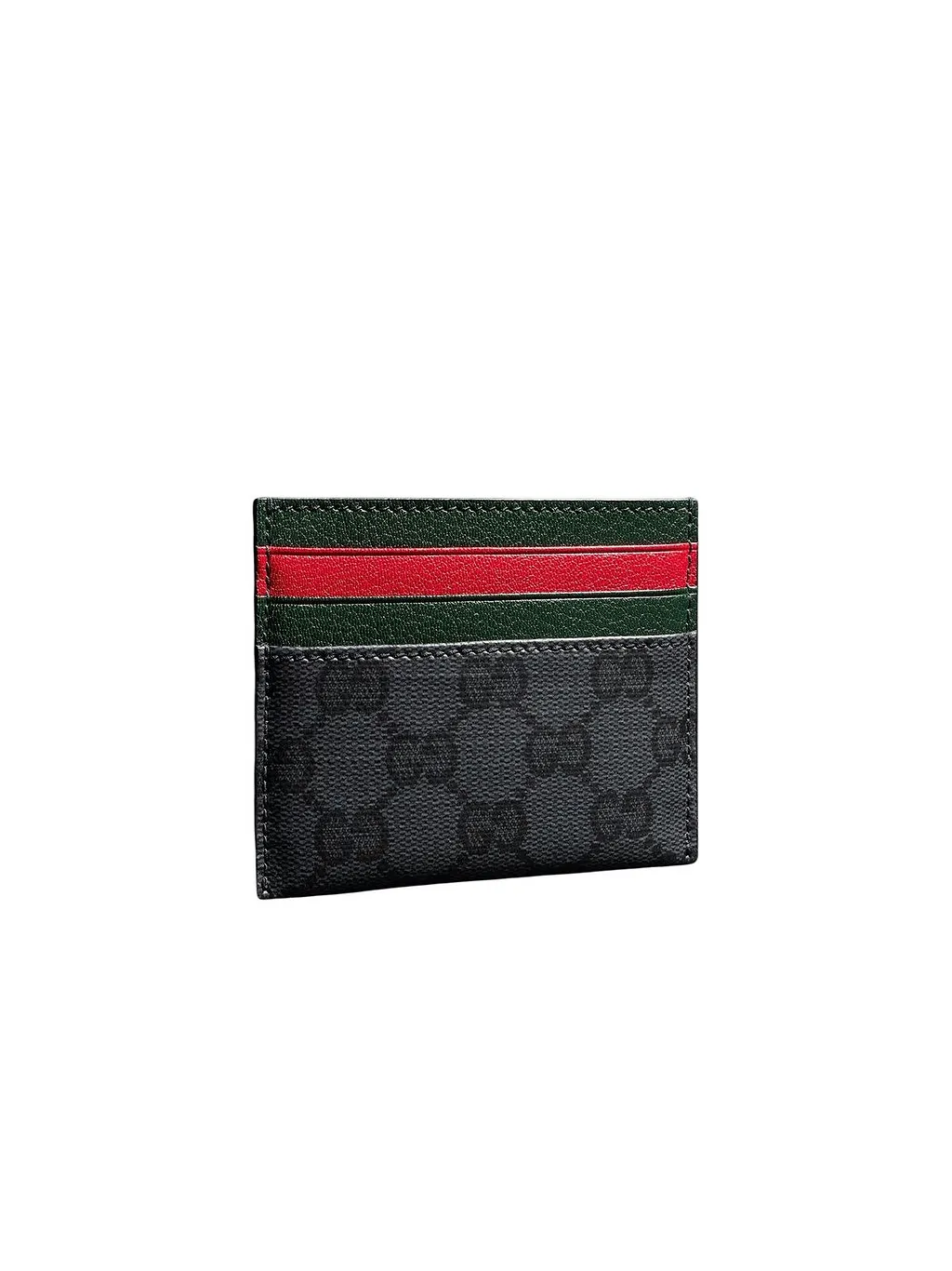 Gucci Stripe Detailed Monogrammed Card Holder