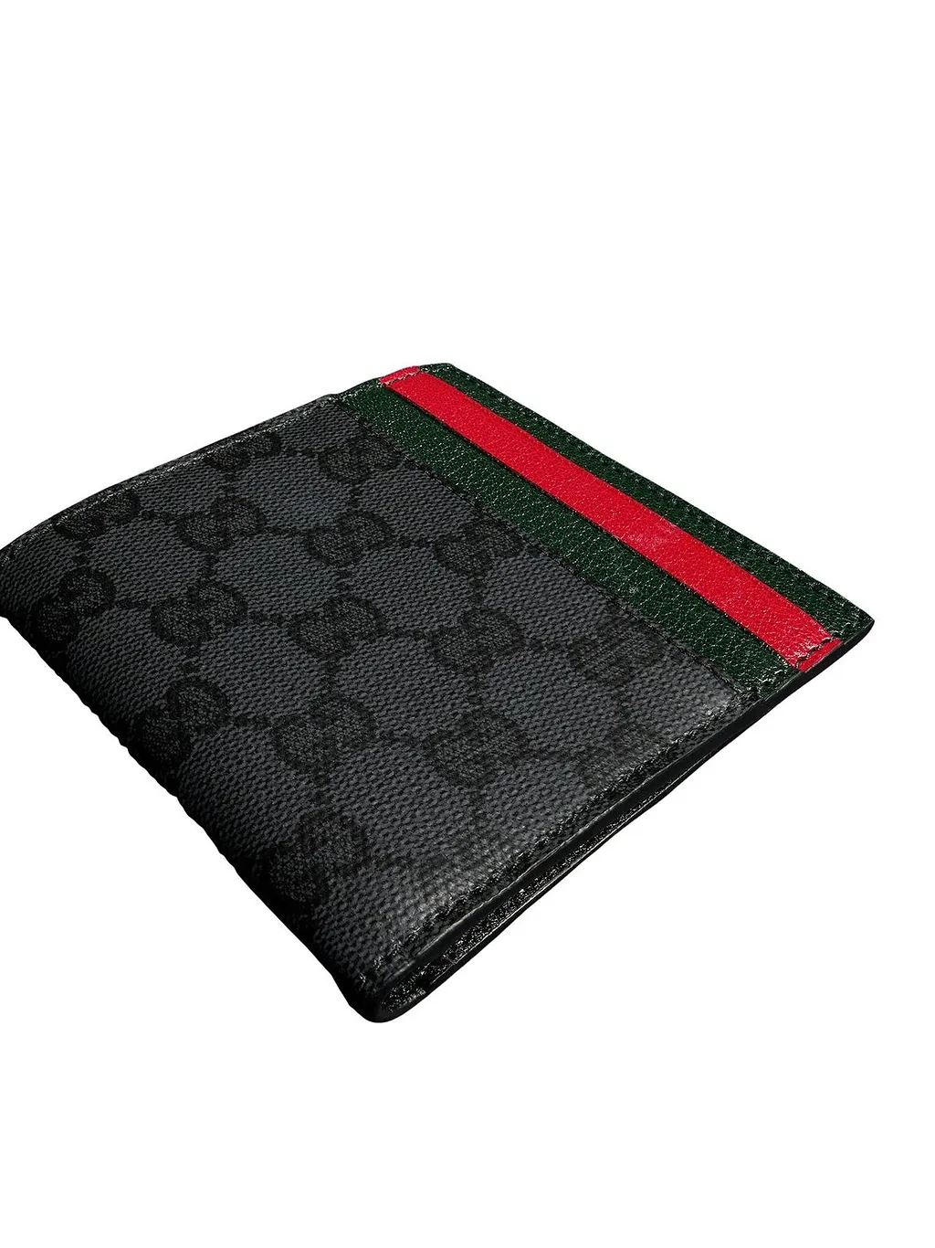 Gucci Stripe Detailed Monogrammed Bi-Fold Wallet