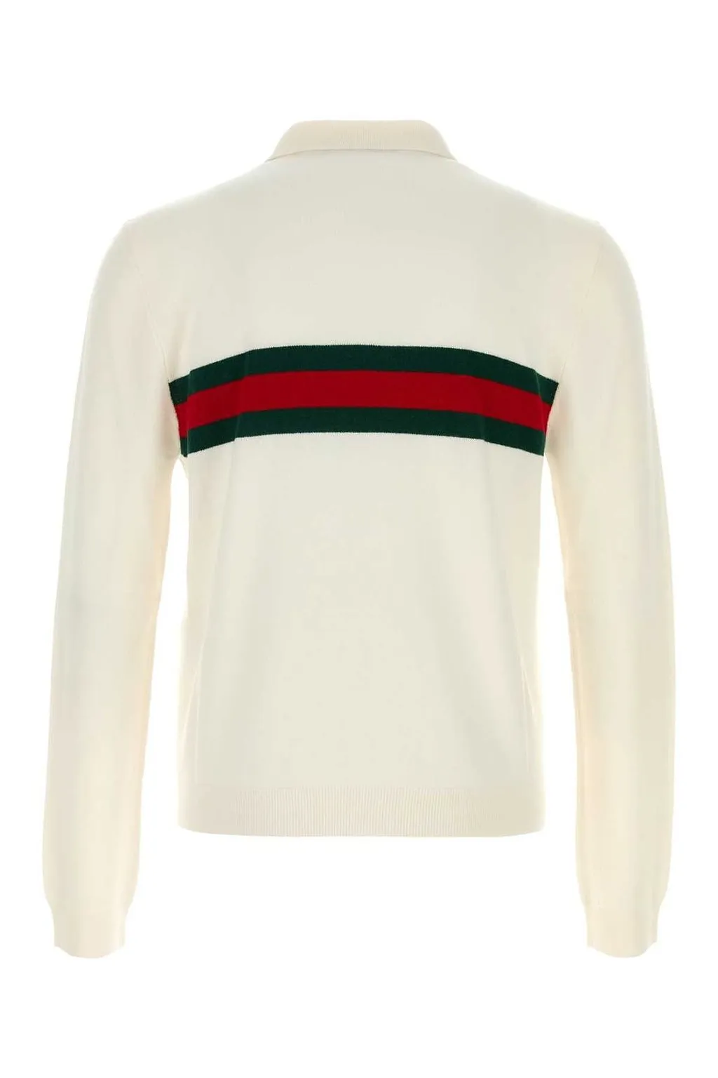 Gucci Striped Long-Sleeve Polo Shirt