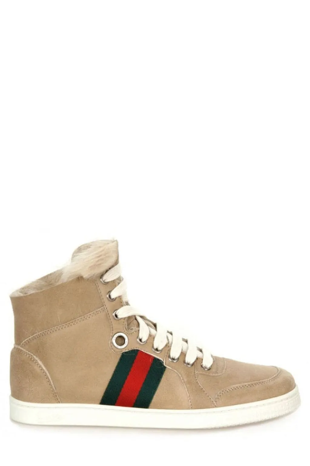 Gucci Web Detailed High Top Sneakers