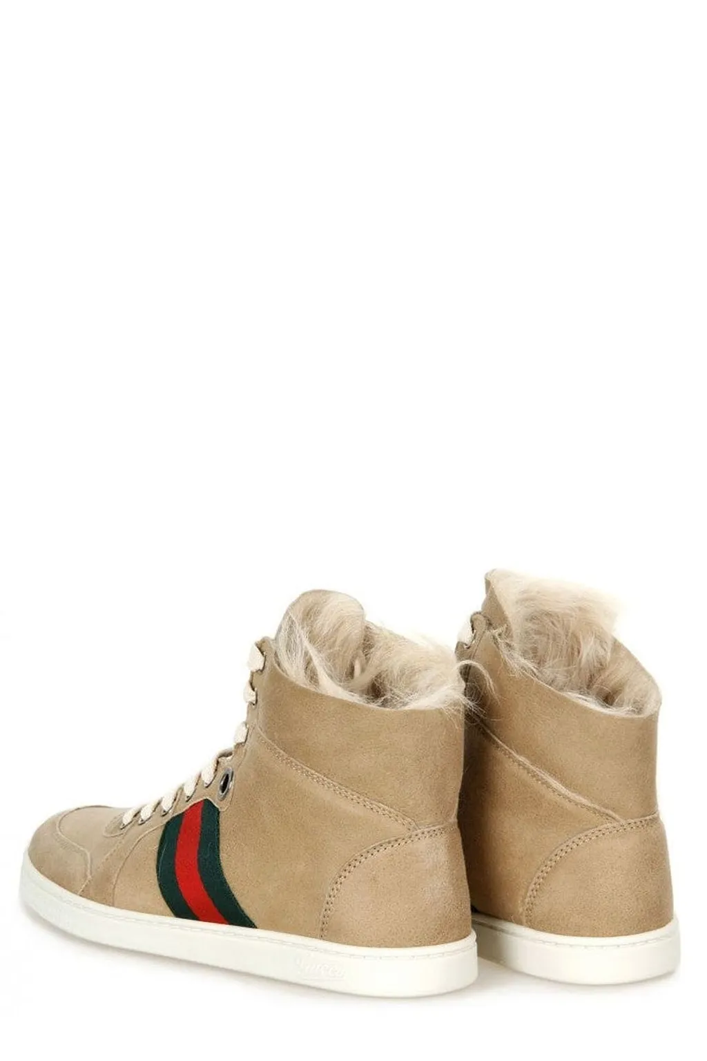 Gucci Web Detailed High Top Sneakers