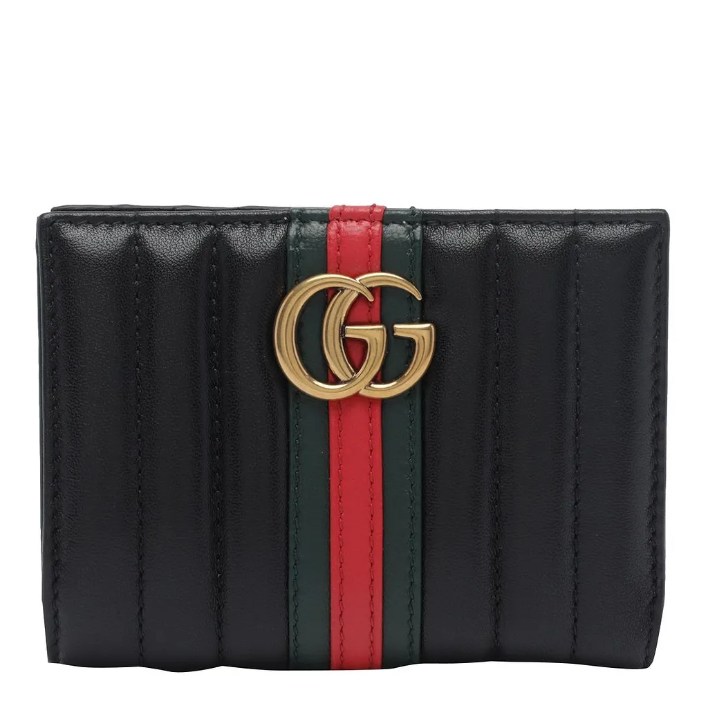 Gucci Web Stripe Compact Wallet