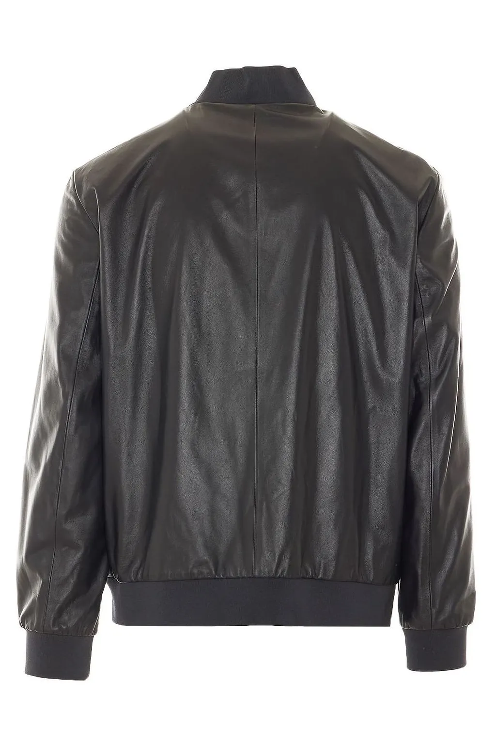Gucci Zip-Up Leather Bomber Jacket