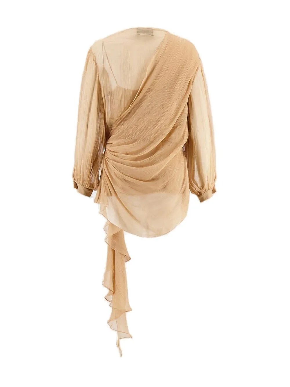 Gucci Wrap Designed Chiffon Top