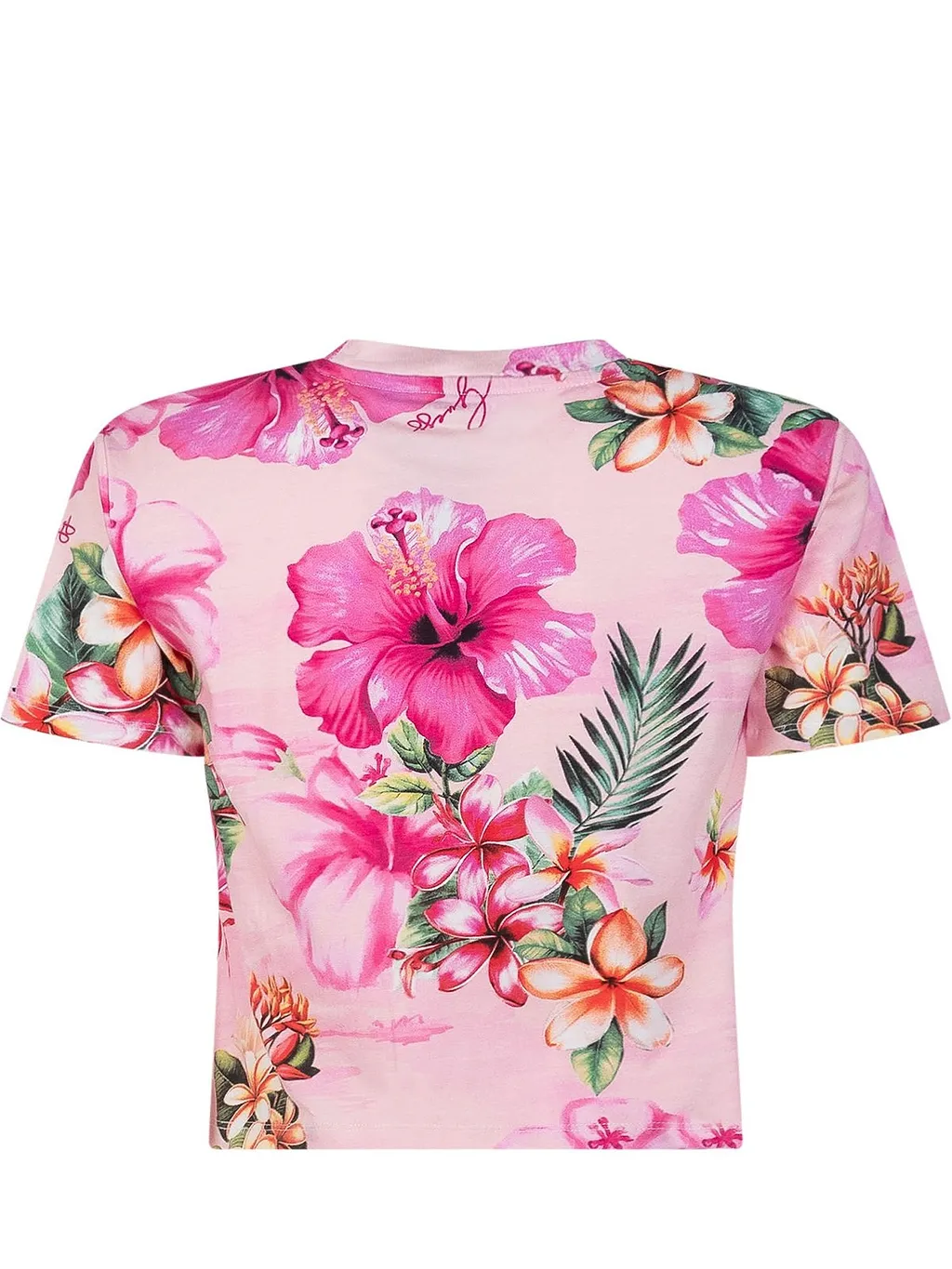 Guess Kids Floral Logo Crop T-Shirt