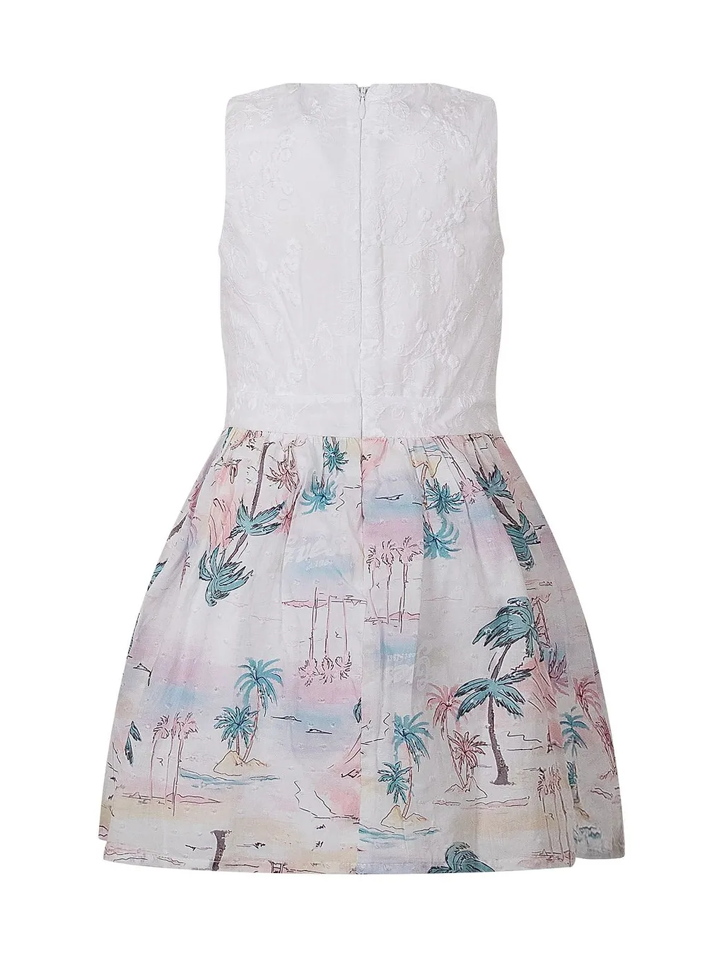 Guess Kids Mixed Fabric Printed Dress