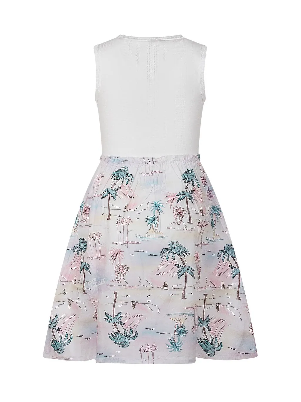 Guess Kids Printed Mixed Fabric Dress