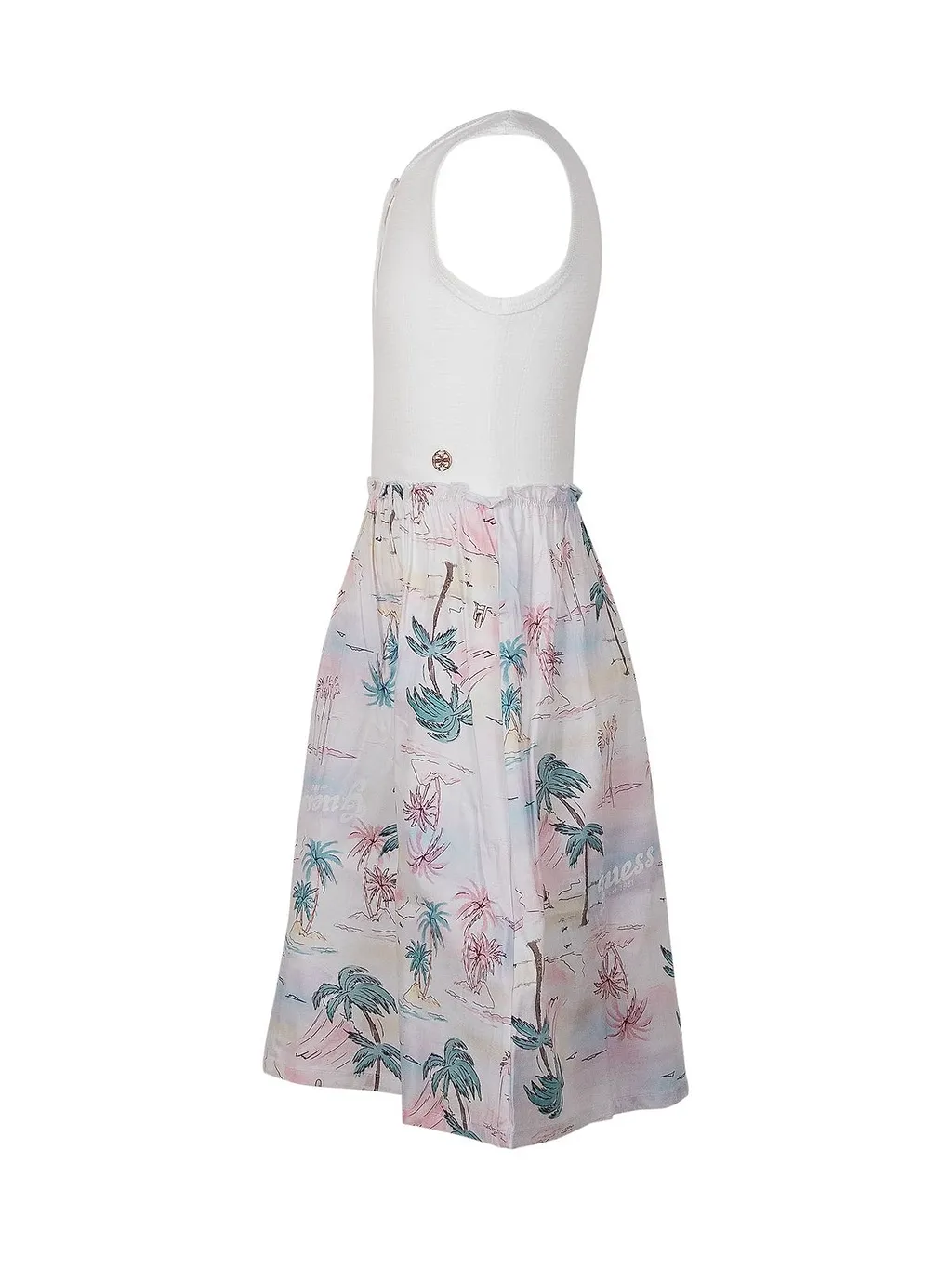 Guess Kids Printed Mixed Fabric Dress