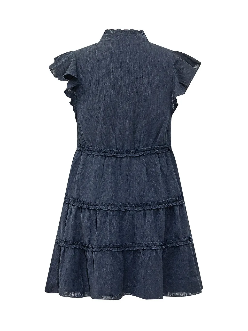 Guess Kids Ruffled Crepon Short-Sleeve Dress