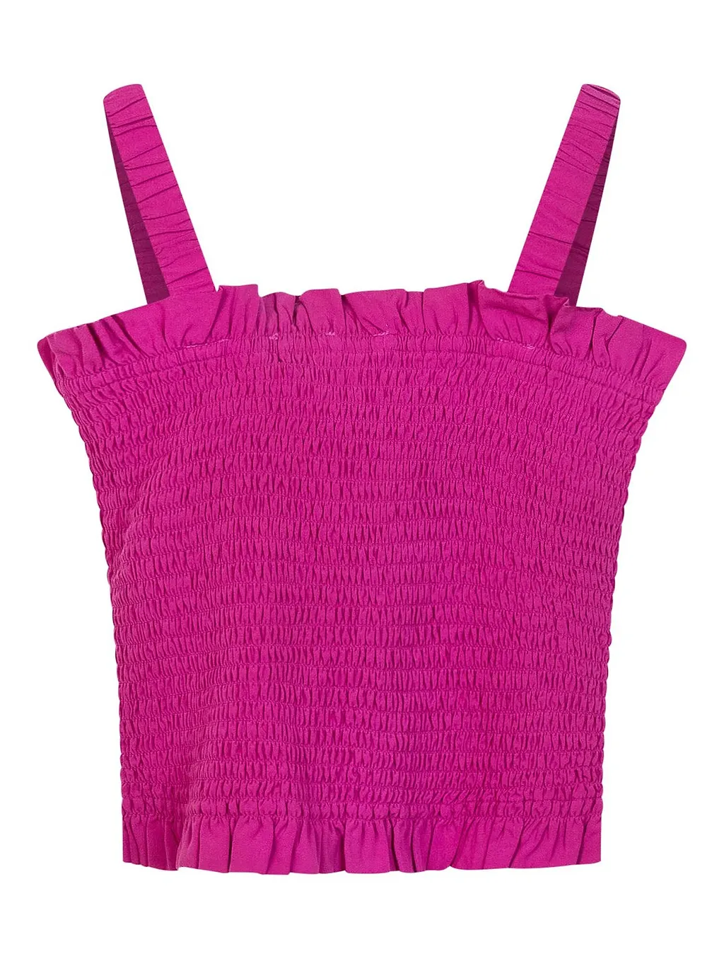 Guess Kids Smocked Ruffle Strap Top