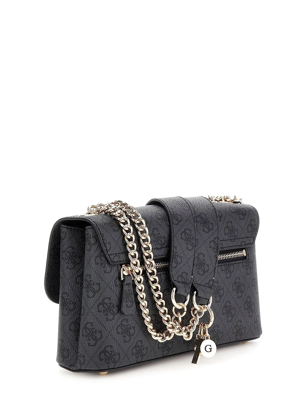 Guess Logo Plaque Chain Linked Shoulder Bag