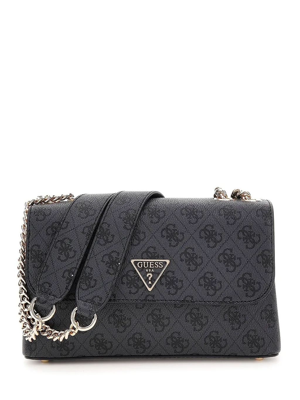 Guess Logo Plaque Chain Linked Shoulder Bag