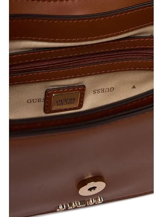Guess Logo Plaque Chain Linked Shoulder Bag