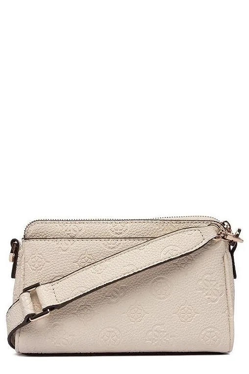 Guess Logo Plaque Zipped Shoulder Bag