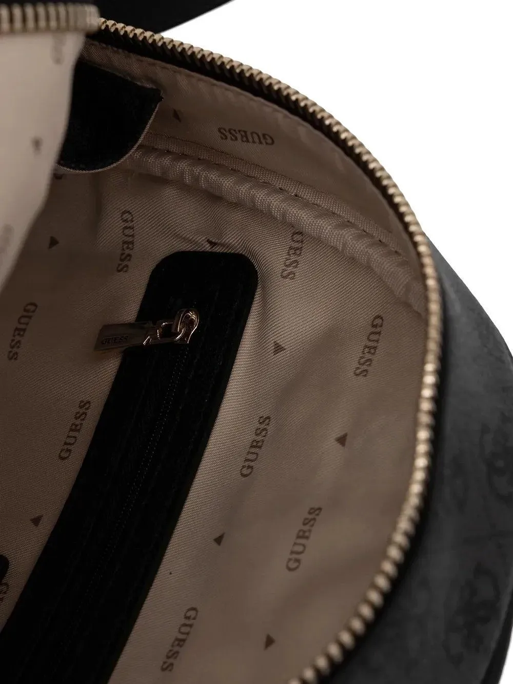 Logo-Patterned Zipped Backpack