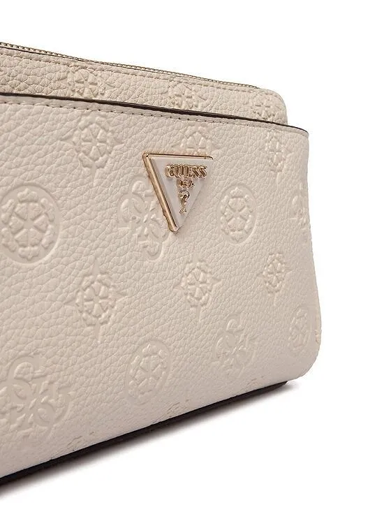 Guess Logo Plaque Zipped Shoulder Bag