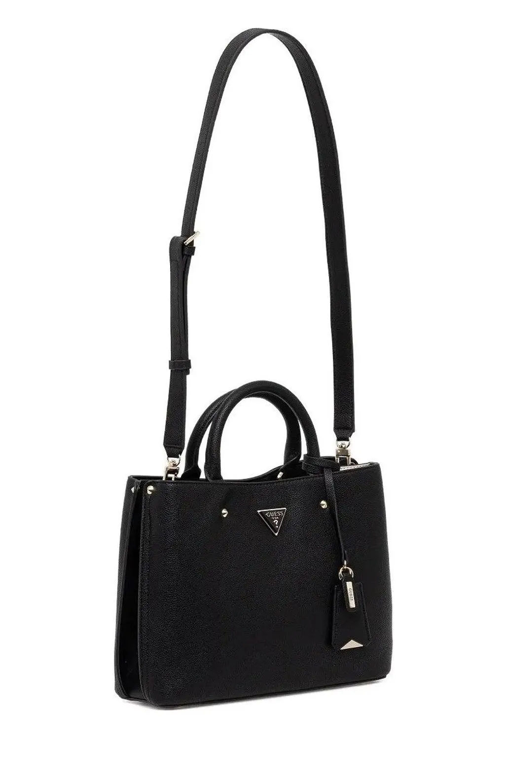 Guess Meridian Logo Plaque Top Handle Bag