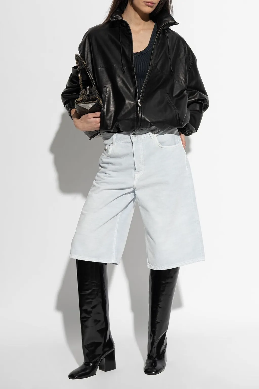 Jordan Leather Zip Jacket