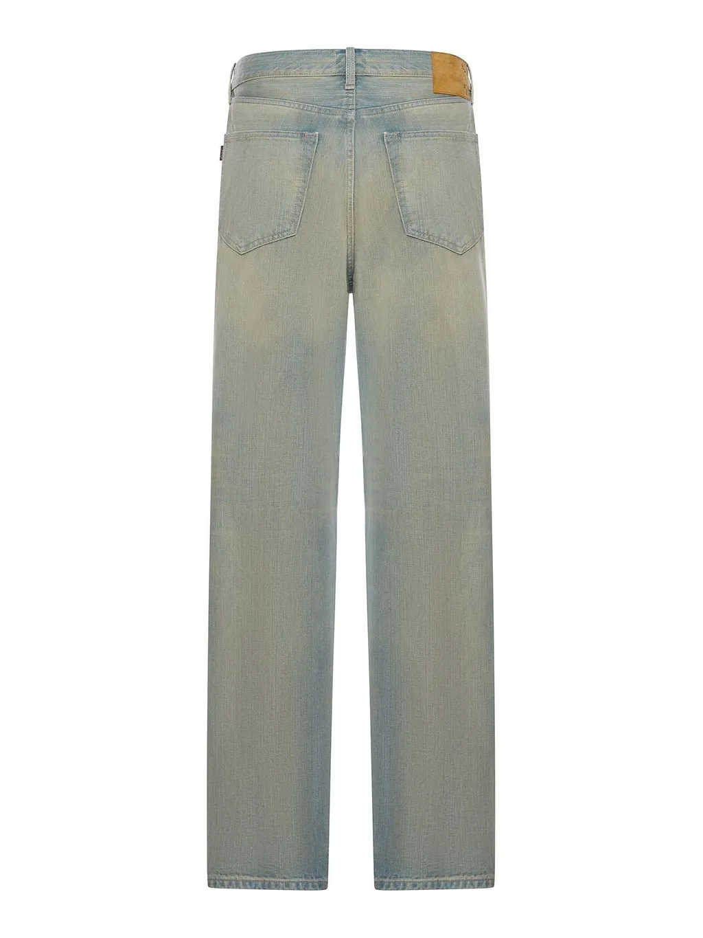 Logo Patch Straight Leg Jeans