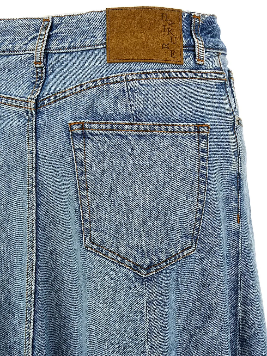 Logo-Patch Denim Maxi Skirt
