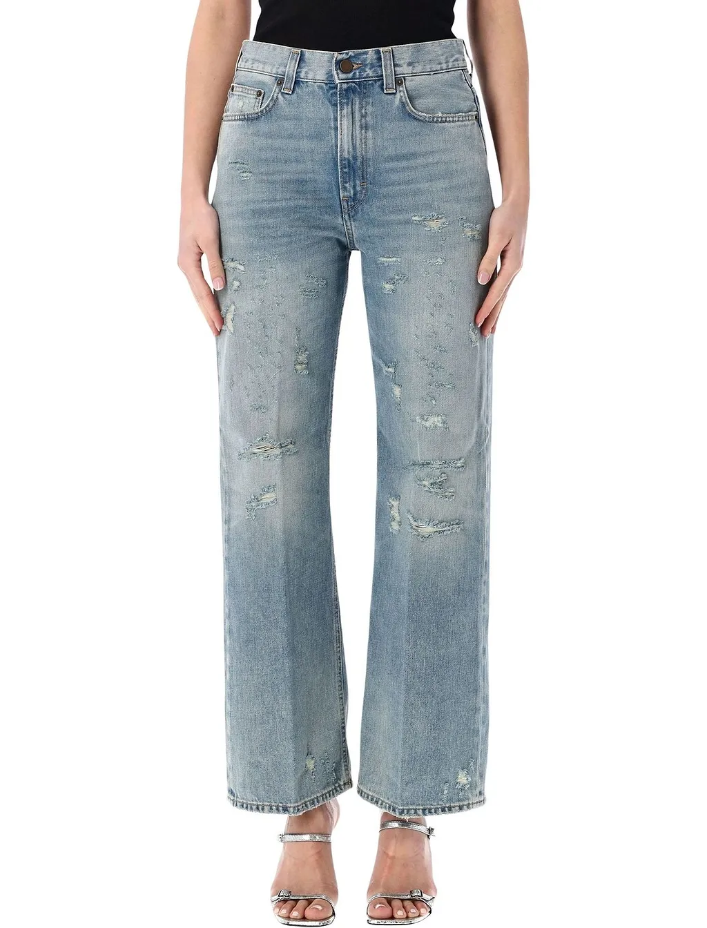 Winny Distressed Straight-Leg Jeans