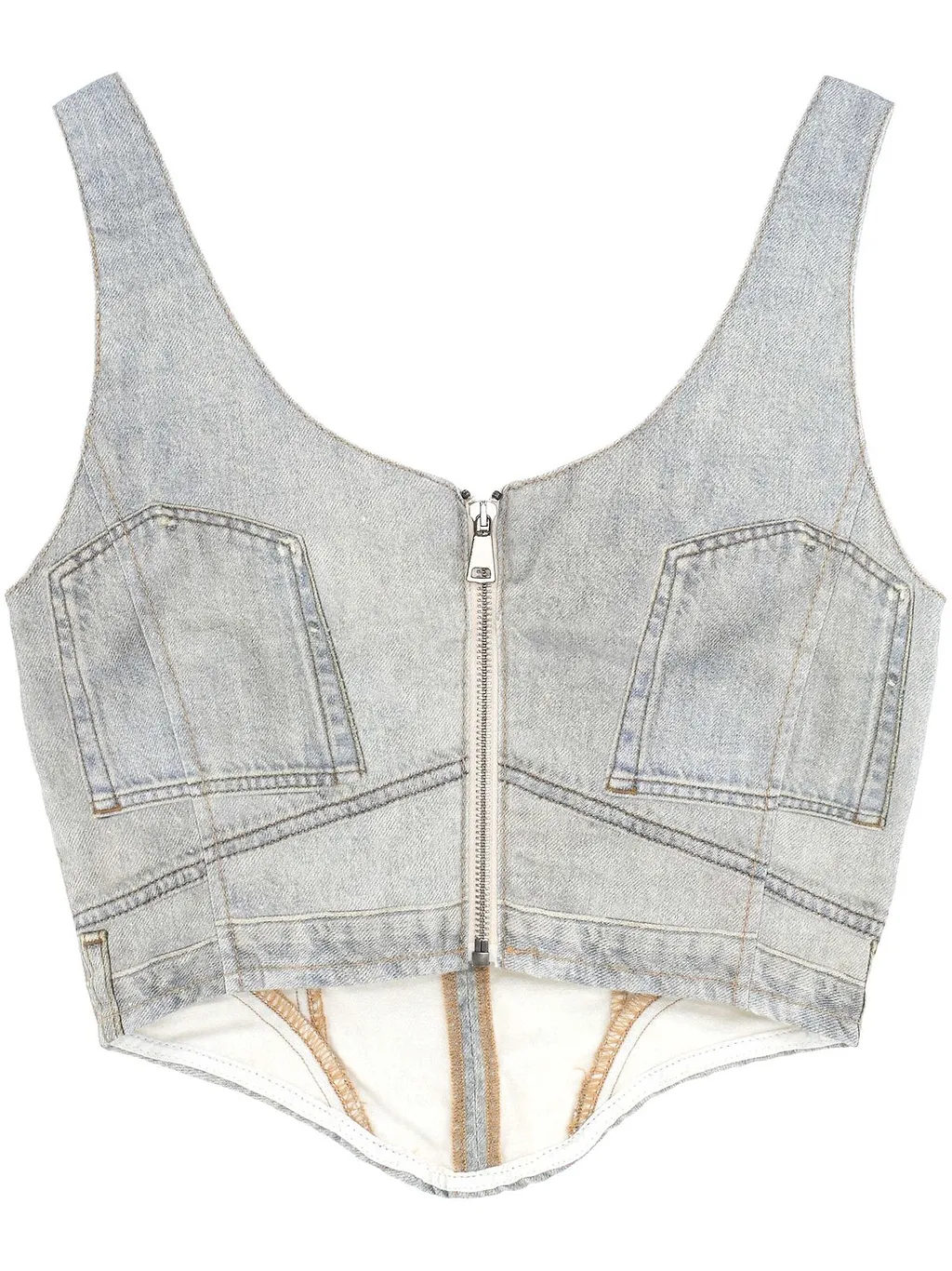 Haikure Zip Bustier Top