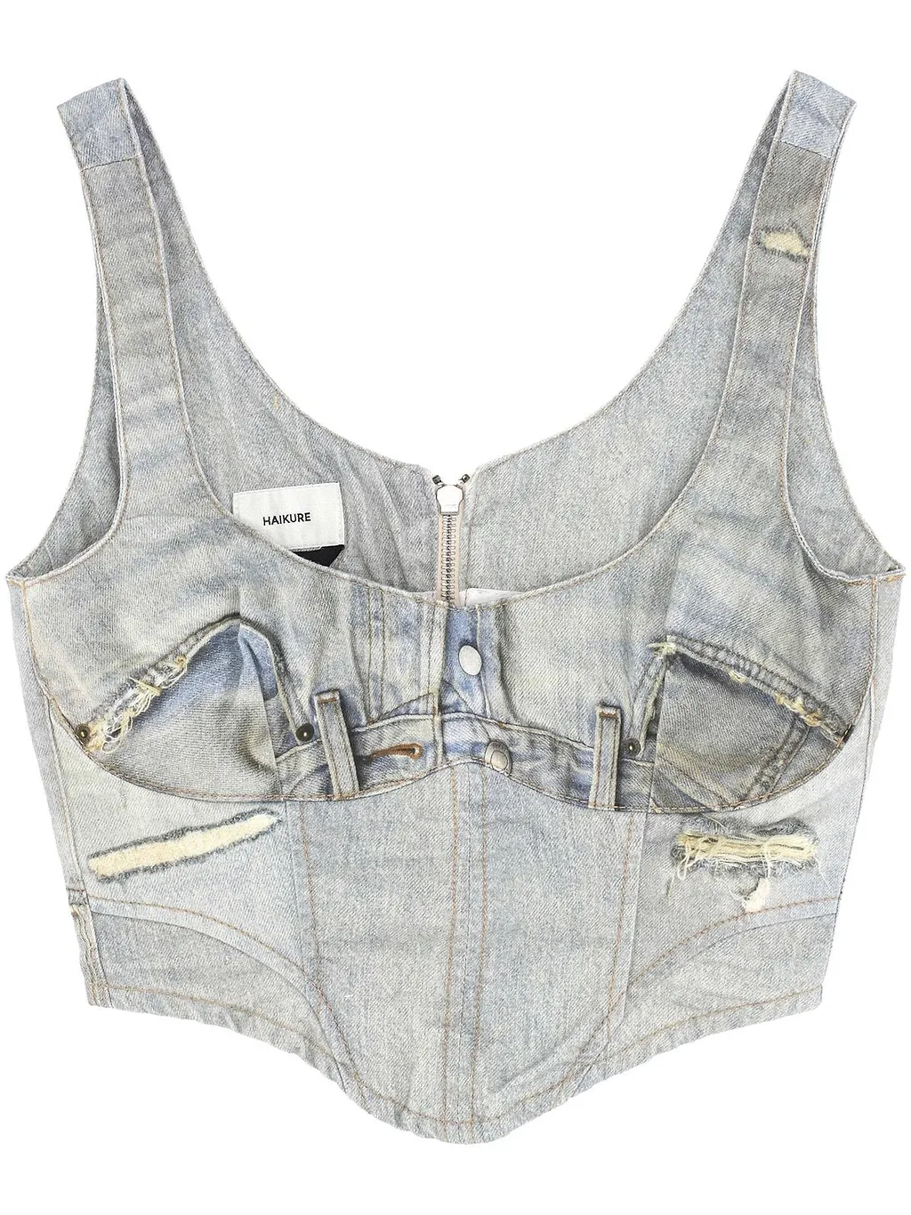 Haikure Zip Bustier Top