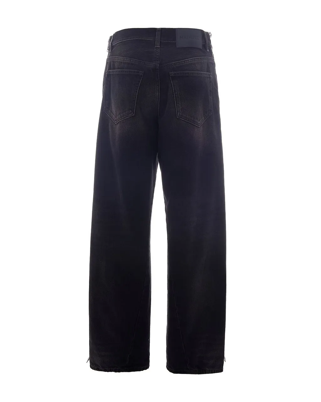Zip-Detailed Straight-Leg Jeans