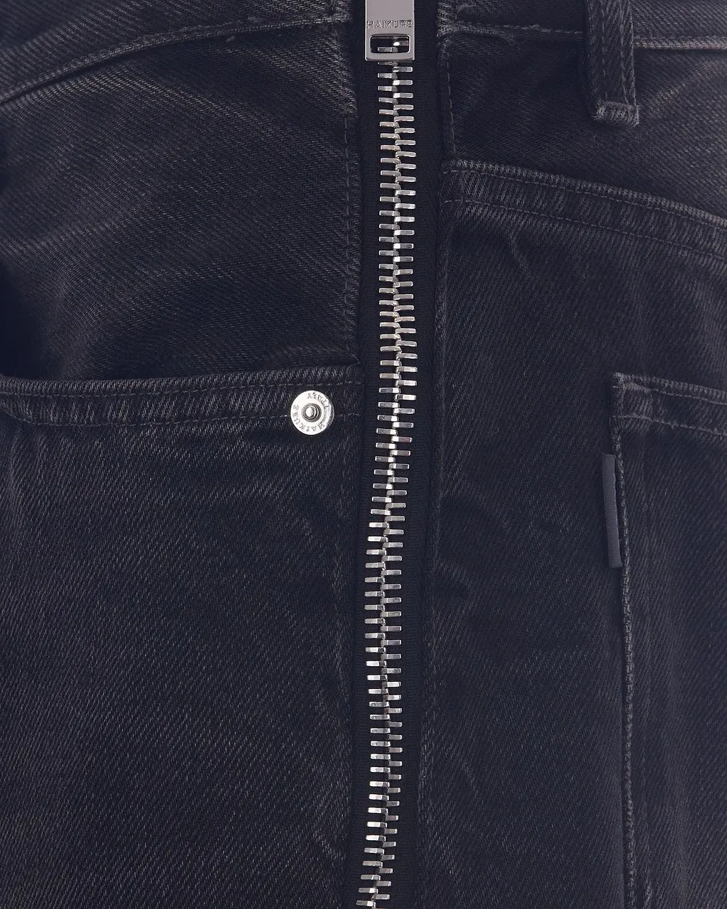 Zip-Detailed Straight-Leg Jeans