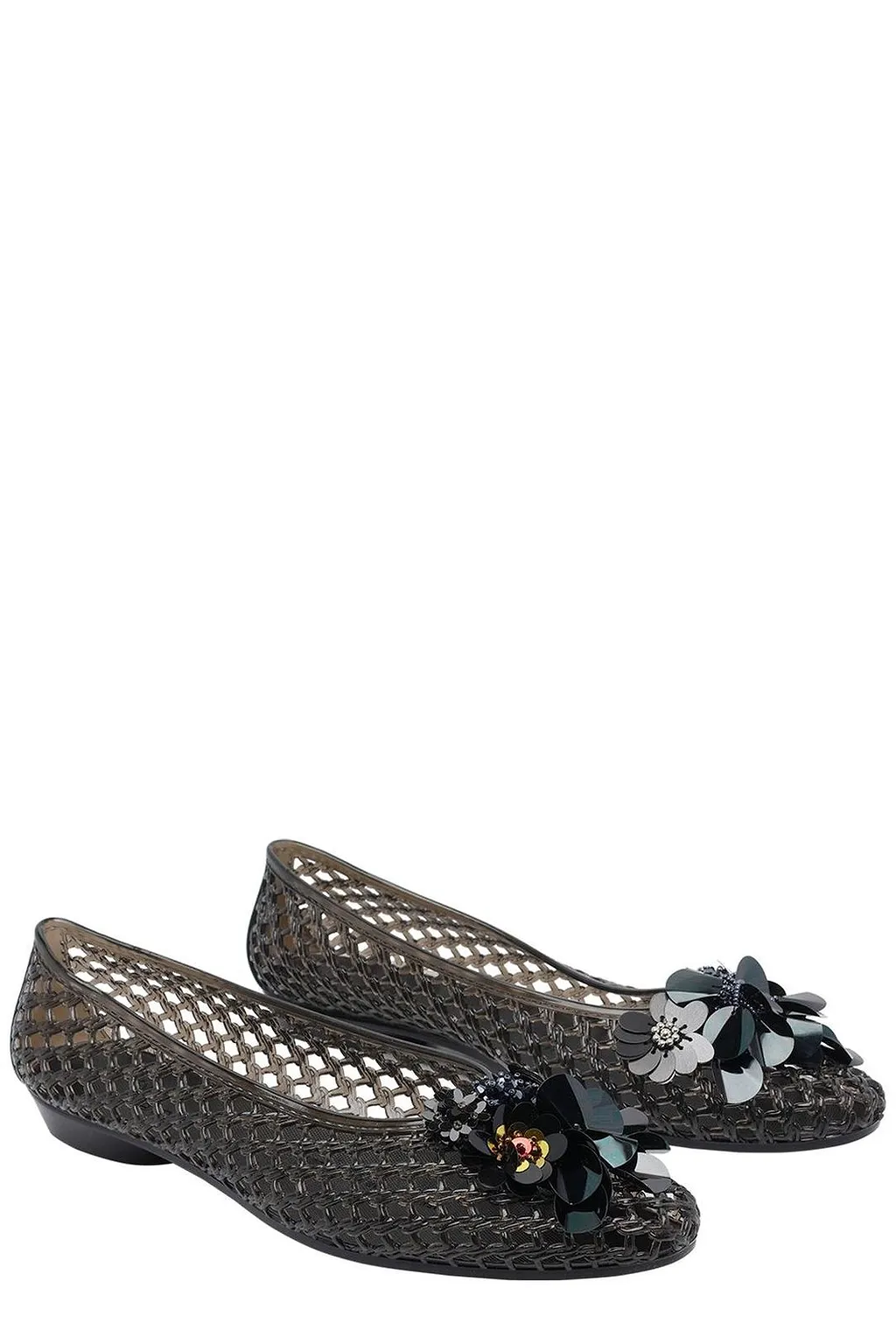 Heavenly Jelly Cut-Out Floral Ballet Flats