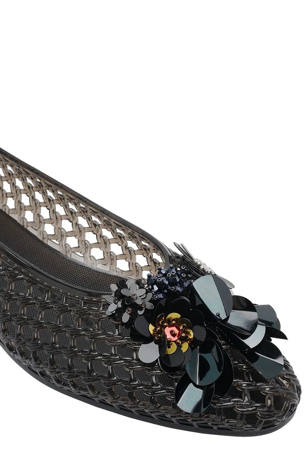 Heavenly Jelly Cut-Out Floral Ballet Flats