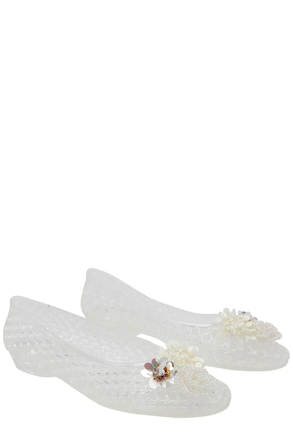 Heavenly Jelly Embellished Jelly Ballet Flats