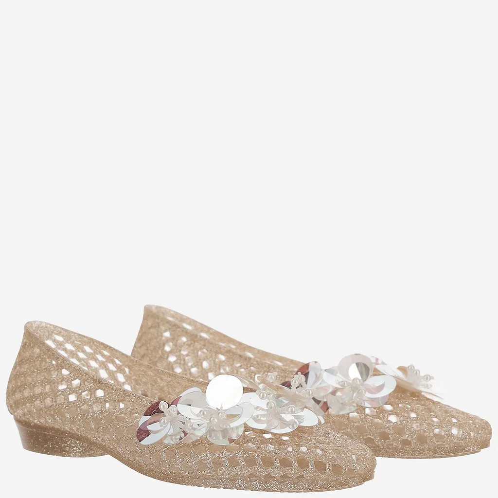 Heavenly Jelly Floral Mesh Ballet Flats