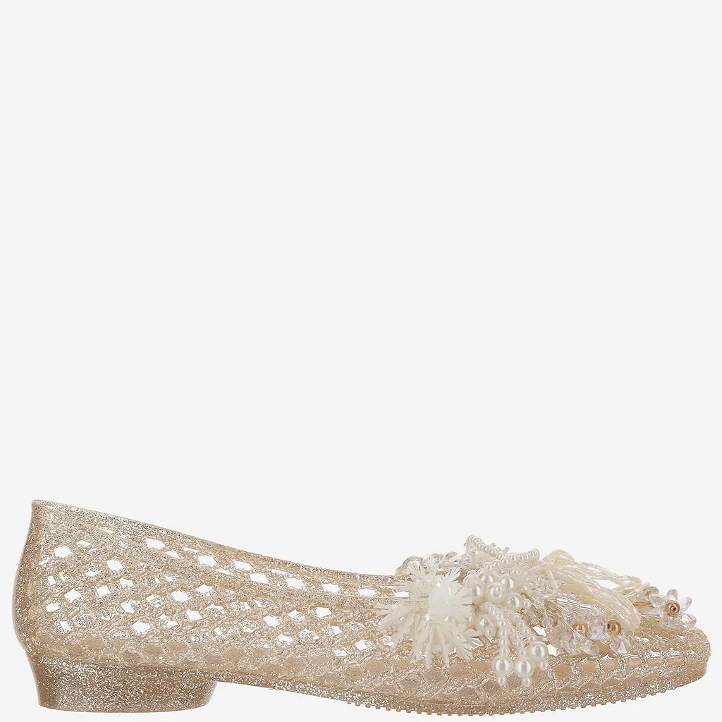 Heavenly Jelly Mesh Embellished Ballet Flats