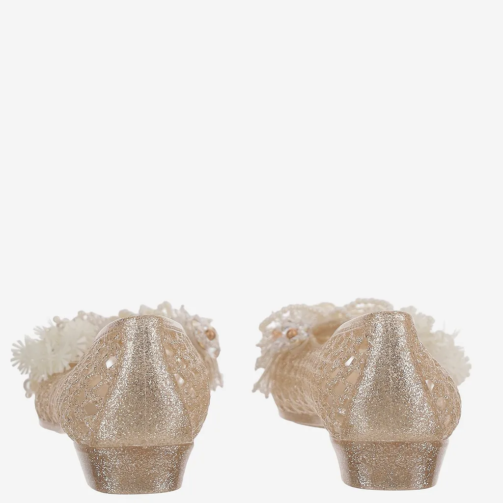 Heavenly Jelly Mesh Embellished Ballet Flats