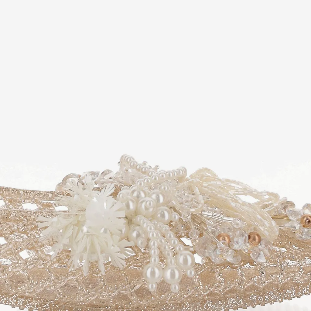 Heavenly Jelly Mesh Embellished Ballet Flats