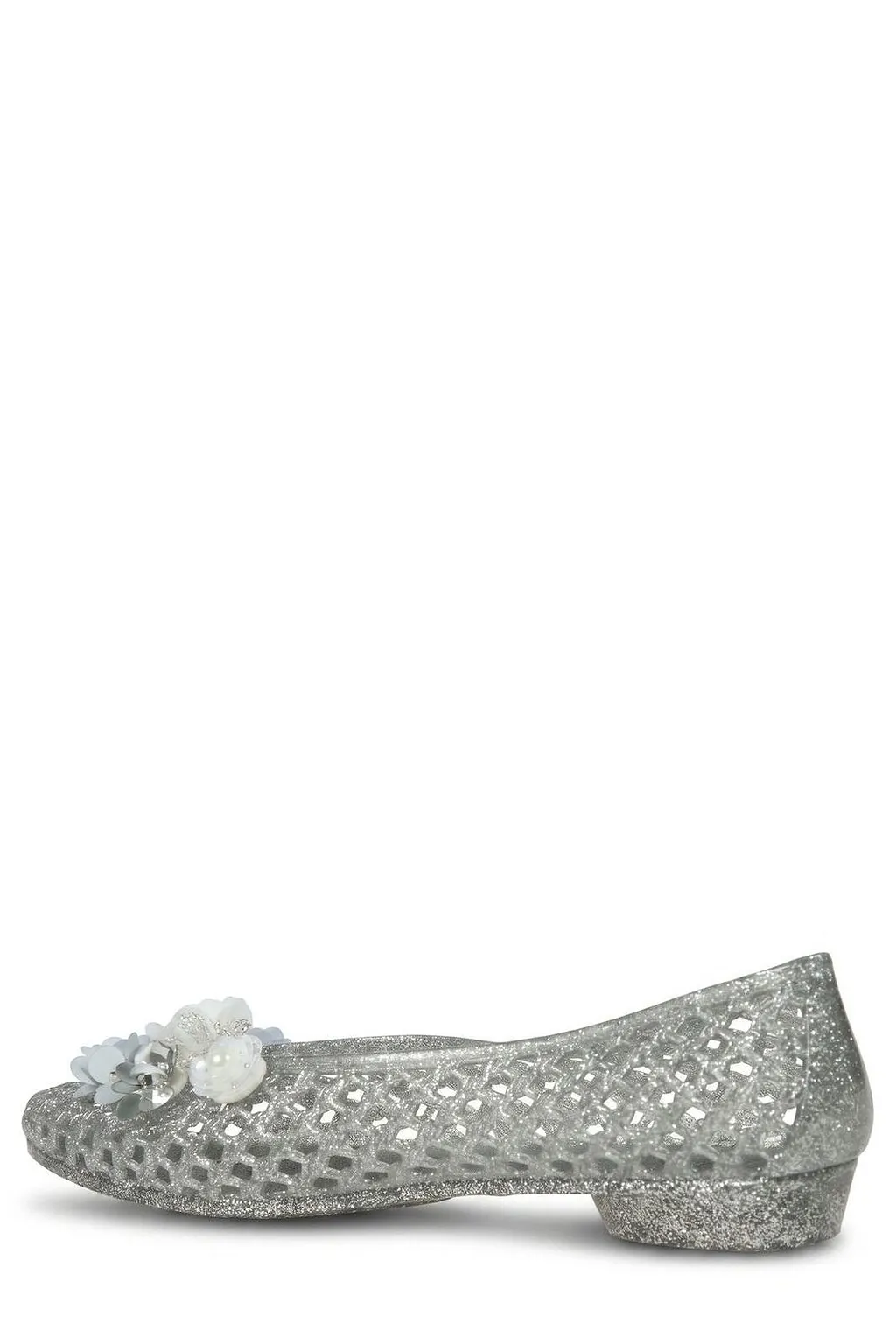 Heavenly Jelly Hibiscus Floral Mesh Ballet Flats