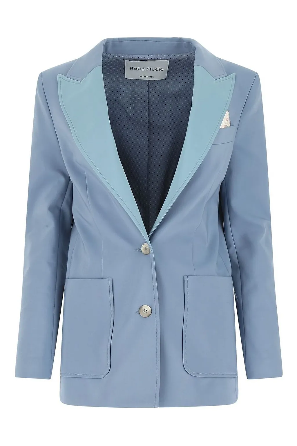 Hebe Studio Contrast Lapel Blazer