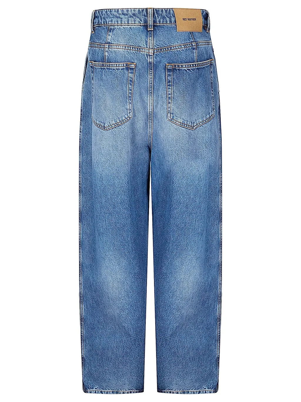 Hed Mayner Pleated Wide-Leg Jeans