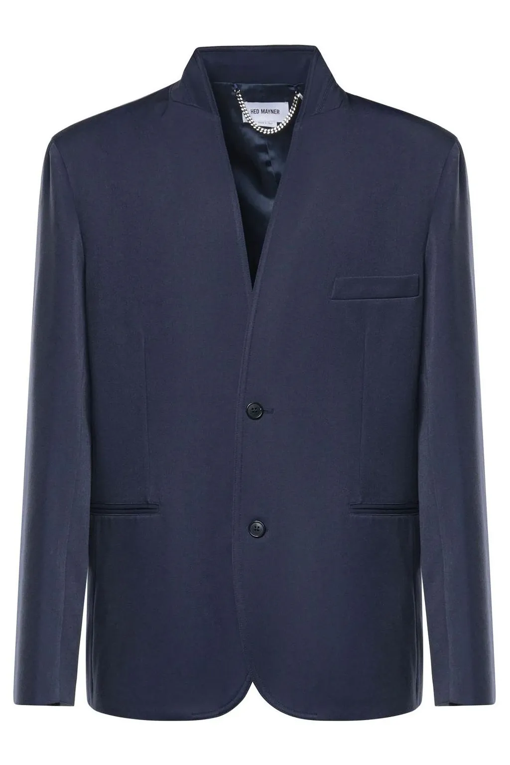 Hed Mayner Stand Collar Two-Button Blazer