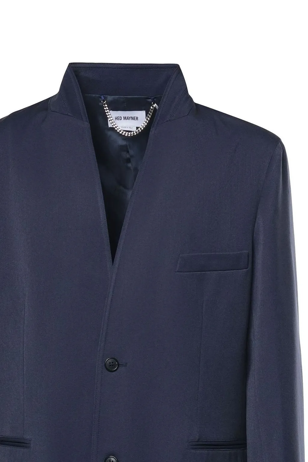 Hed Mayner Stand Collar Two-Button Blazer