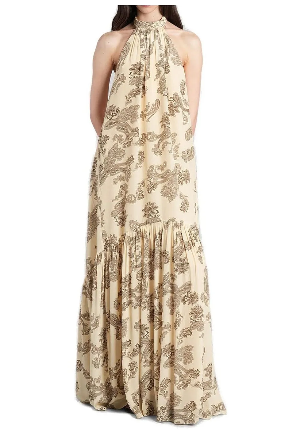 Dani Paisley-Printed Sleeveless Dress