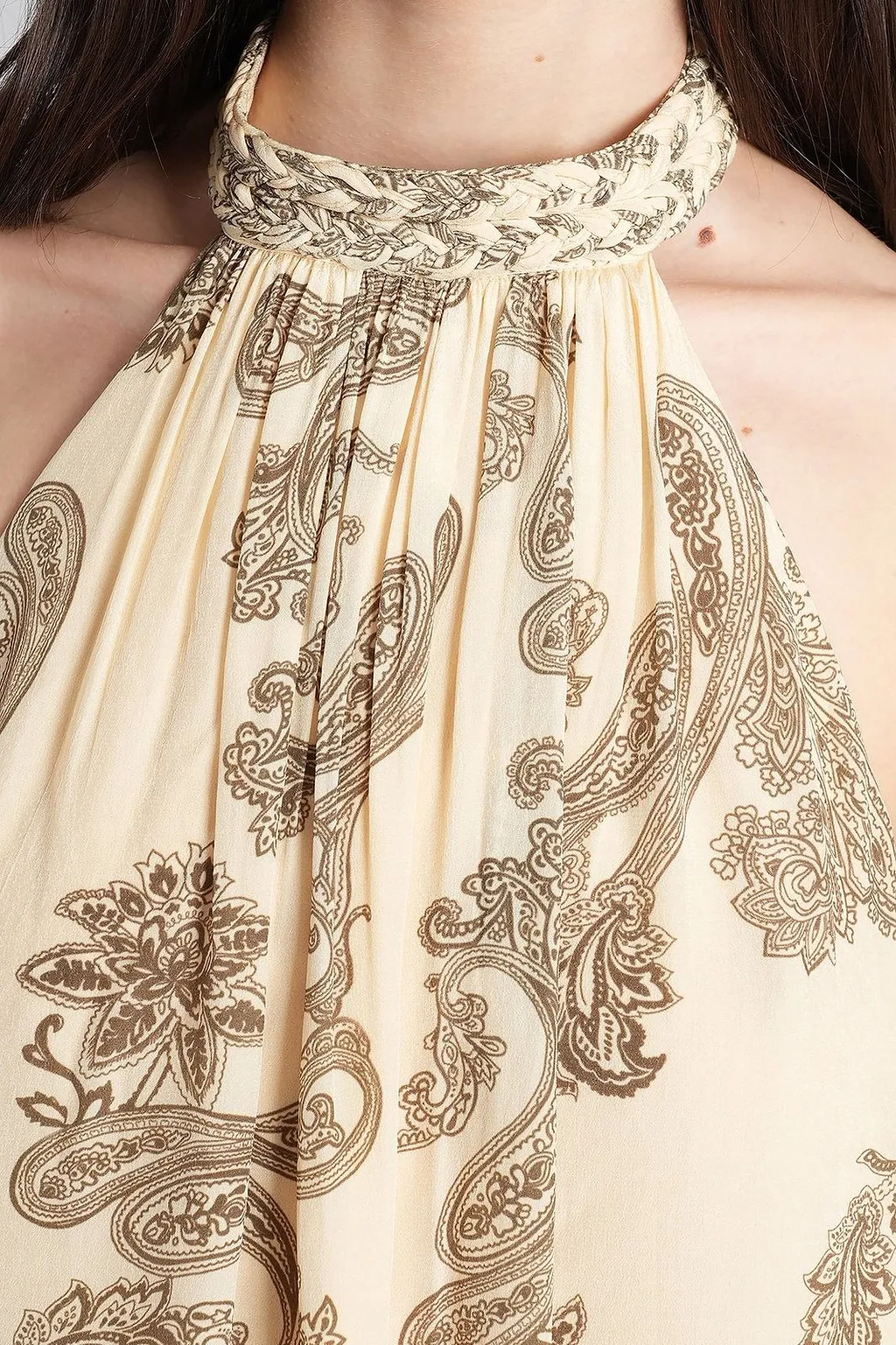 Dani Paisley-Printed Sleeveless Dress