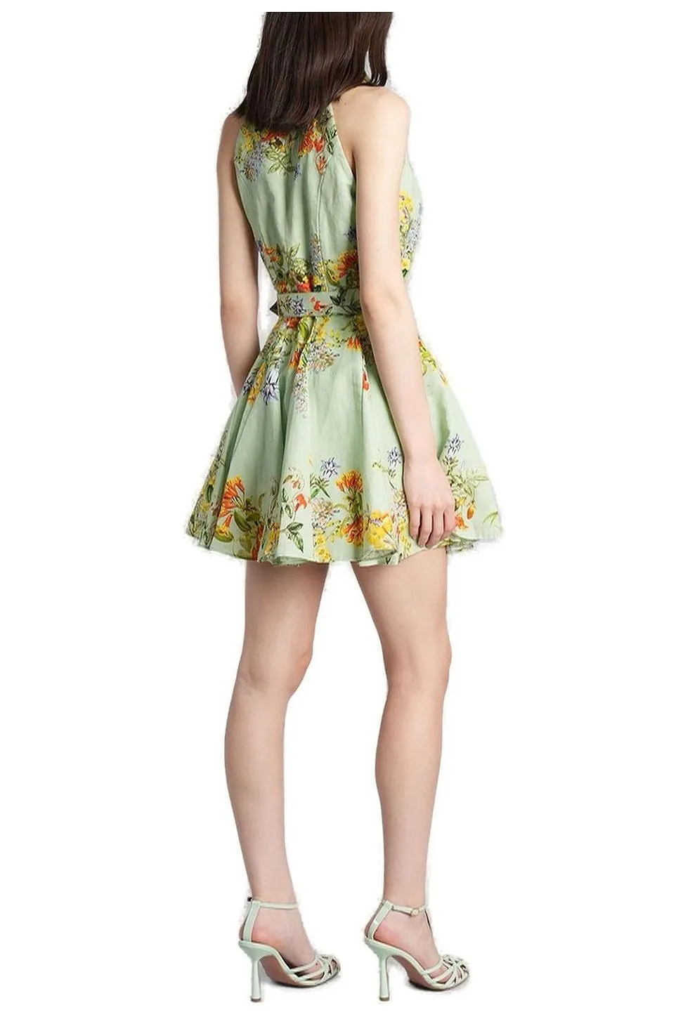 Floral-Printed Sleeveless Mini Dress