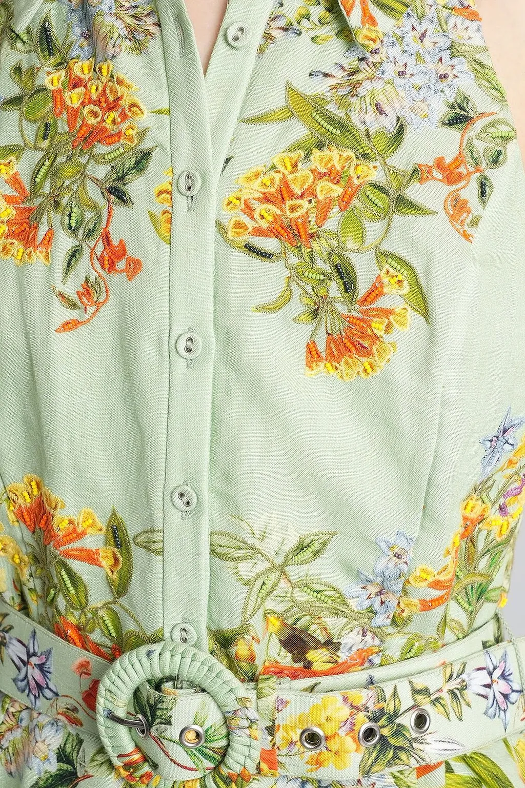 Floral-Printed Sleeveless Mini Dress